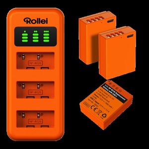 Rollei Charger Set NP-W126 – 3 accu's & lader