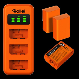 Rollei Charger Set EN-EL25 – 3 accu's & lader