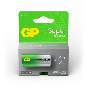 C Baby batterij GP Alkaline Super 1,5V 2 stuks