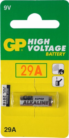 29A GP Alkaline rondcel hoog voltage 9V 1 stuk