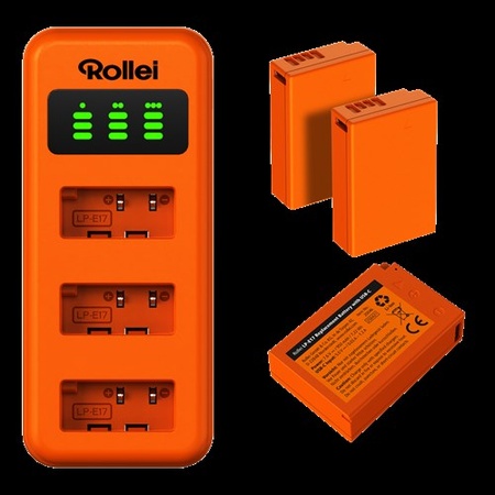 Rollei Charger Set LP-E17 – 3 accu's & lader