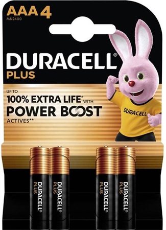 Duracell Plus Power Boost AAA 4 pack
