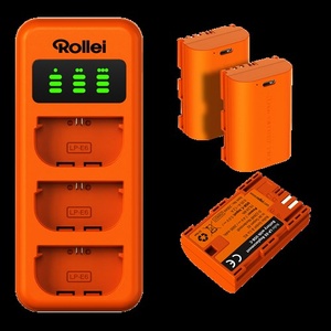 Rollei Charger Set LP-E6 – 3 accu's & lader