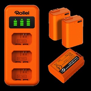 Rollei Charger Set NP-FW50 – 3 accu's & lader