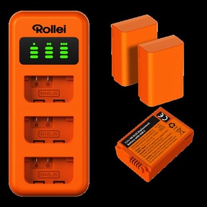 Rollei Charger Set EN-EL25 – 3 accu's & lader
