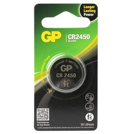 CR2450 GP Lithium knoopcel 3V 1 stuk