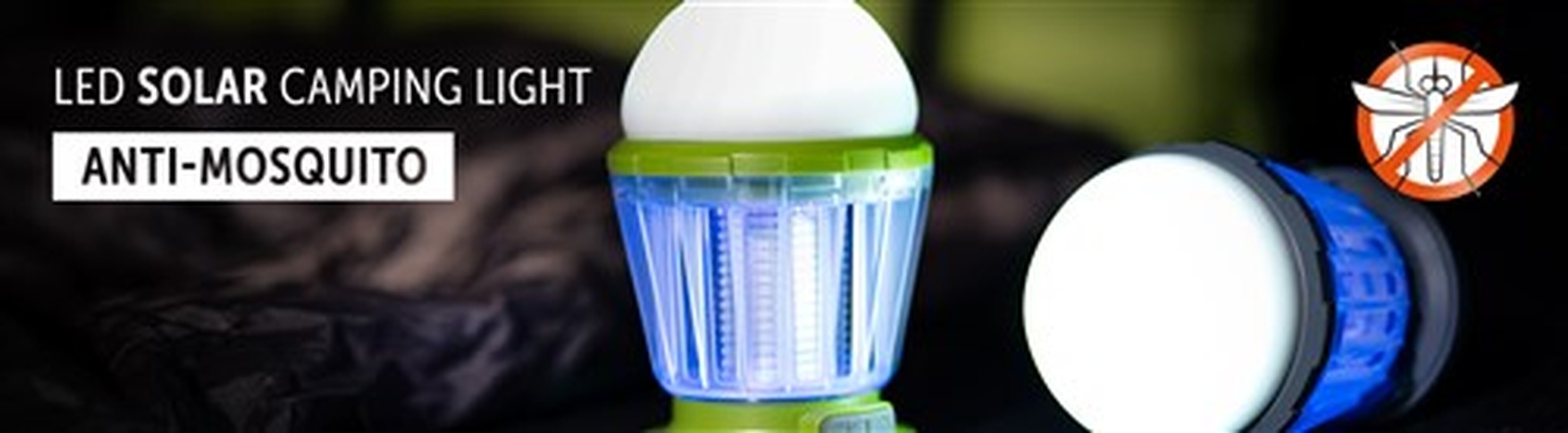 LED Solar Camping Light Anti-Moskito grey