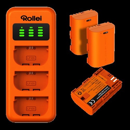 Rollei Charger Set LP-E6 – 3 accu's & lader